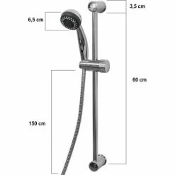 Grafner® Duschgarnitur Mit Handbrause Und 3 Wasserstrahlarten Duschsäule Stufenlos Verschiebbar TR-5 -GRAFNER SHOP 10108699 2