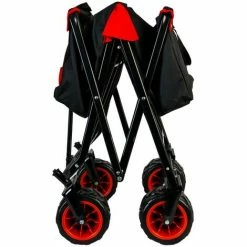 Grafner® Faltbarer Bollerwagen Offroad Schwarz/rot Handwagen Klappbar -GRAFNER SHOP 12166115 5