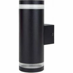 Grafner® Aluminium-Wandlampe Up & Down Außenlampe Schwarz WL10749