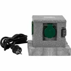 Grafner® Gartensteckdose Außensteckdose Steinoptik Quadratisch AS10785 -GRAFNER SHOP 20334070 5