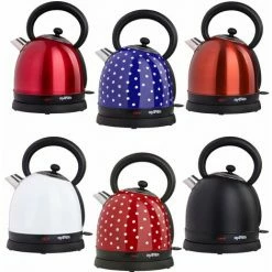 Grafner® Retro Wasserkocher Edelstahl In Verschiedenen Farben Schwarz