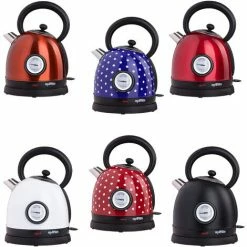 Grafner® Retro Wasserkocher Mit Temperaturanzeige Verschiedene Farben Weiss