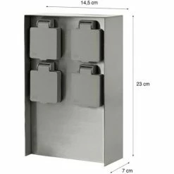 Grafner® Edelstahl Steckdosensäule Mit 4 Außensteckdosen Gartensteckdose Energiesäule -GRAFNER SHOP 37535846 3