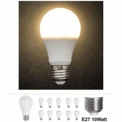 Grafner® LED Leuchtmittel E27 10 Watt 3000K Warmweiss 10er Set -GRAFNER SHOP 44003194 3