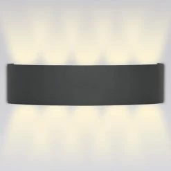 Grafner® LED Aluminium Wandlampe Up Down Außenleuchte Innenleuchte Modern WL10952