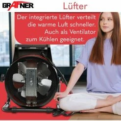 Grafner® Elektroheizer Heizlüfter Bauheizer 3000 Watt Heizstrahler EH10934 -GRAFNER SHOP 44111610 4