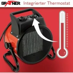 Grafner® Elektroheizer Heizlüfter Bauheizer 3000 Watt Heizstrahler EH10934 -GRAFNER SHOP 44111610 5