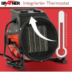 Grafner® Elektroheizer Heizlüfter Bauheizer 2000 Watt Heizstrahler EH10933 -GRAFNER SHOP 44111617 5
