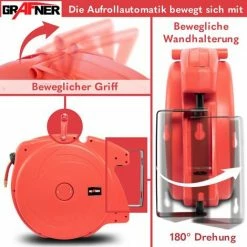 Grafner® Automatik Schlauchtrommel 20m Druckluft Schlauch Aufroller AS10932 11 Grafner® Automatik Schlauchtrommel 20m Druckluft Schlauch Aufroller AS10932 -GRAFNER SHOP 44111628 5