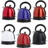 Grafner® Retro Wasserkocher Edelstahl In Verschiedenen Farben Rot Pünktchen -GRAFNER SHOP 48478051 1