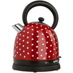 Grafner® Retro Wasserkocher Edelstahl In Verschiedenen Farben Rot Pünktchen -GRAFNER SHOP 48478051 4