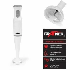 Grafner® Stabmixer Pürierstab Mixer Zerkleinerer Edelstahlmesser 8 Grafner® Stabmixer Pürierstab Mixer Zerkleinerer Edelstahlmesser -GRAFNER SHOP 55014650 2