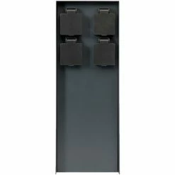 Grafner® Steckdosensäule Anthrazit Mit 4 Außensteckdosen Edelstahl Gartensteckdose Energiesäule -GRAFNER SHOP 57602887 4