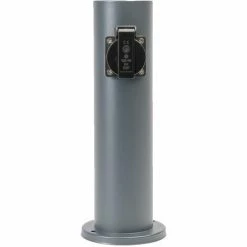 Grafner® Steckdosensäule Anthrazit Mit 2 Außensteckdosen Edelstahl Gartensteckdose Energiesäule -GRAFNER SHOP 57721912 5