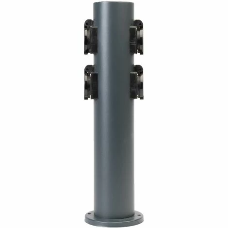 Grafner® Steckdosensäule Anthrazit Mit 4 Außensteckdosen Edelstahl Gartensteckdose Energiesäule 6 Grafner® Steckdosensäule Anthrazit Mit 4 Außensteckdosen Edelstahl Gartensteckdose Energiesäule – Bild 4