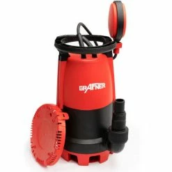 GRAFNER SHOP 16 Grafner® 3in1 Kombitauchpumpe Flachsaugerpumpe 750 Watt 17.500 L/h Schmutzwasserpumpe Klarwasserpump
