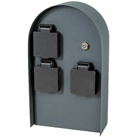 Grafner® Steckdosensäule Anthrazit Mit Dämmerungssensor Edelstahl Gartensteckdose Energiesäule 3 Grafner® Steckdosensäule Anthrazit Mit Dämmerungssensor Edelstahl Gartensteckdose Energiesäule