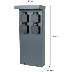 Grafner® Steckdosensäule Mit 4 Außensteckdosen Edelstahl Gartensteckdose Energiesäule -GRAFNER SHOP 61163012 3