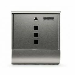 Grafner® Edelstahl Briefkasten Mit Zeitungsrolle Und 3 Sichtfenstern + Namensschild Postkasten -GRAFNER SHOP 9991919 3