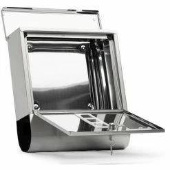 Grafner® Edelstahl Briefkasten Mit Zeitungsrolle Und 3 Sichtfenstern + Namensschild Postkasten -GRAFNER SHOP 9991919 5