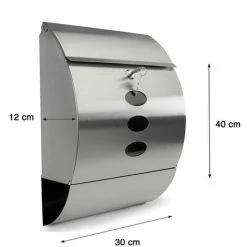 Grafner® Edelstahl Briefkasten Mit Zeitungsrolle Und 3 Sichtfenstern Postkasten -GRAFNER SHOP 9991920 4
