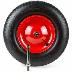 Grafner® Schubkarrenrad 4.80/4.00-8 PU Luftbereifung Metallfelge Mit Achse Schubkarrenreifen -GRAFNER SHOP 9991978 5