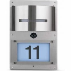 Grafner® Edelstahl Wandlampe Mit Bewegungsmelder Und Hausnummernbeleuchtung 88HN Leuchte