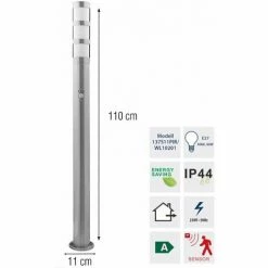 Grafner® Edelstahl Wegleuchte Mit Bewegungsmelder WL10201 Gartenlampe 110 Cm Einzeln