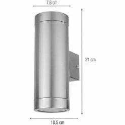 Grafner® Edelstahl Wandlampe 123WB-2 Leuchte Lichtschein Up Down Oben Unten 9 Grafner® Edelstahl Wandlampe 123WB-2 Leuchte Lichtschein Up Down Oben Unten -GRAFNER SHOP 9992028 3