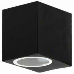 Grafner® Aluminium Wandlampe 37SQWB Wandleuchte Lichtschein Down/Unten In Schwarz