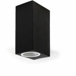 Grafner® Aluminium Wandlampe 37SQWB-2 Schwarz Wandleuchte Lichtschein Up&Down/Oben&Unten