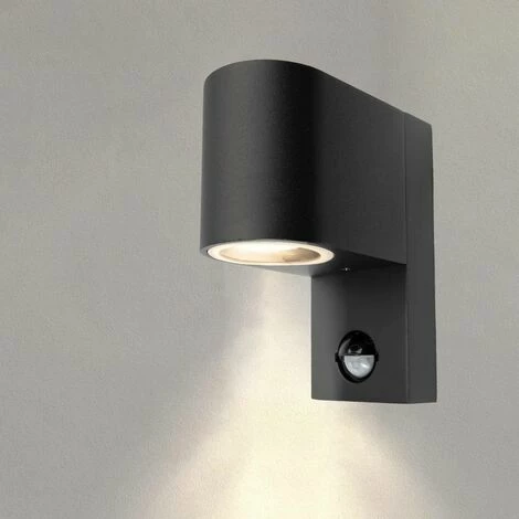 Grafner® Aluminium Wandlampe Mit Bewegungsmelder 37WBPIR Wandleuchte Lichtschein Down/Unten Schwarz 5 Grafner® Aluminium Wandlampe Mit Bewegungsmelder 37WBPIR Wandleuchte Lichtschein Down/Unten Schwarz – Bild 3