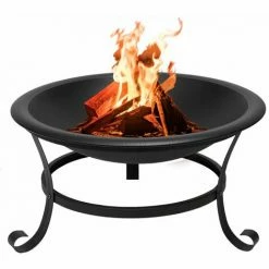 Grafner® Feuerschale Mit Funkenschutzgitter, Feuerhaken Und Kohlerost Feuerkorb Ø 52cm