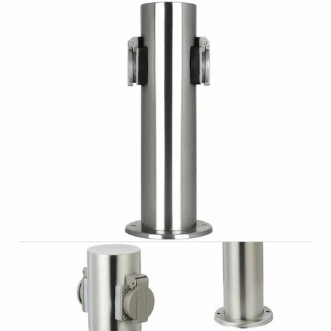 Grafner® Edelstahl Steckdosensäule Mit 2 Außensteckdosen Gartensteckdose Energiesäule 3 Grafner® Edelstahl Steckdosensäule Mit 2 Außensteckdosen Gartensteckdose Energiesäule