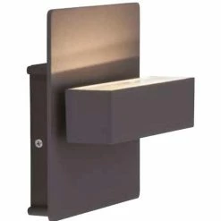 Grafner® Aluminium Wandlampe 6087 Leuchte Lichtschein Up/Oben In Dunkelgrau Mit Integrierten LEDs -GRAFNER SHOP 9992238 3