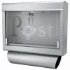 Grafner® Briefkasten Mit Zeitungsrolle Aus Edelstahl Und Glas Motiv Post