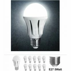 Grafner® LED Leuchtmittel Aluminium Korpus E27 5 Watt 6000K Kaltweiss 4er Set