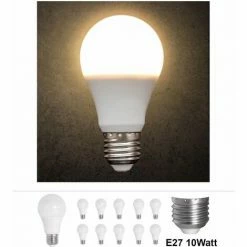 Grafner® LED Leuchtmittel E27 10 Watt 3000K Warmweiss 4er Set