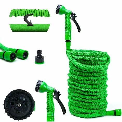 Grafner® Flexibler 1/2" Gartenschlauch Inkl. 7 Funktionen Brause 7,5m - 45m 30 Meter 4 Grafner® Flexibler 1/2" Gartenschlauch Inkl. 7 Funktionen Brause 7,5m - 45m 30 Meter – Bild 2